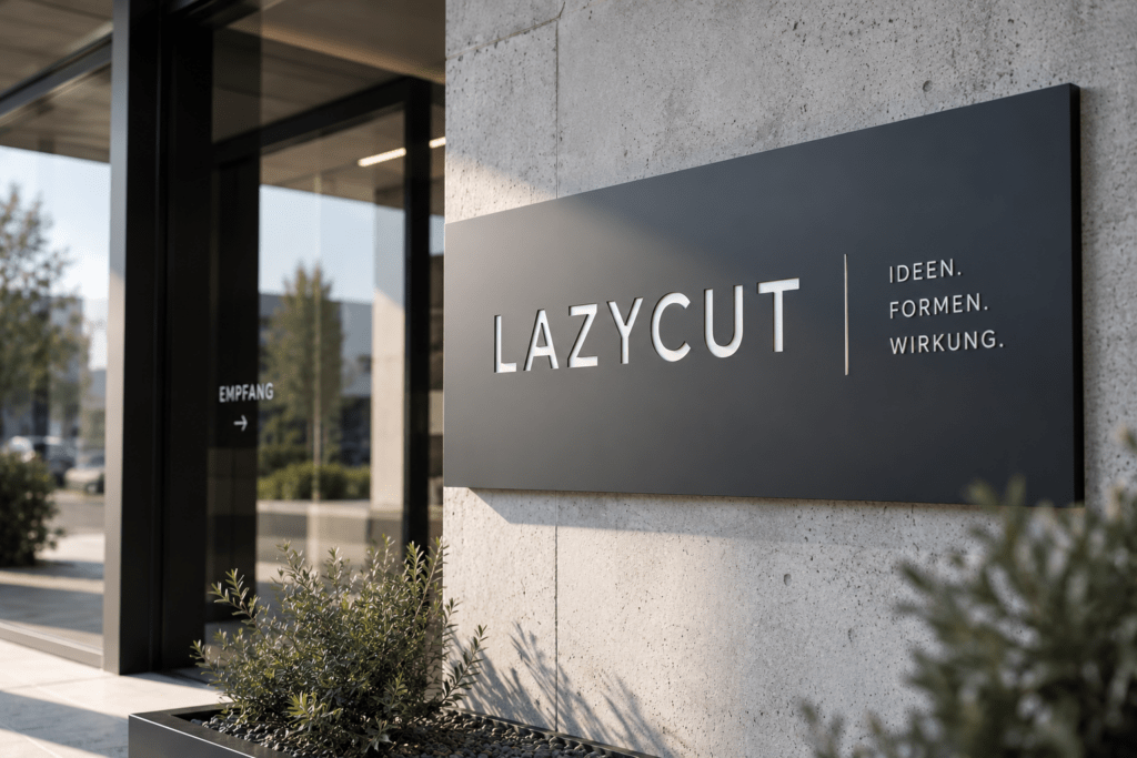 Markenlogo und Beschilderung als individuell gefertigtes Brand Sign